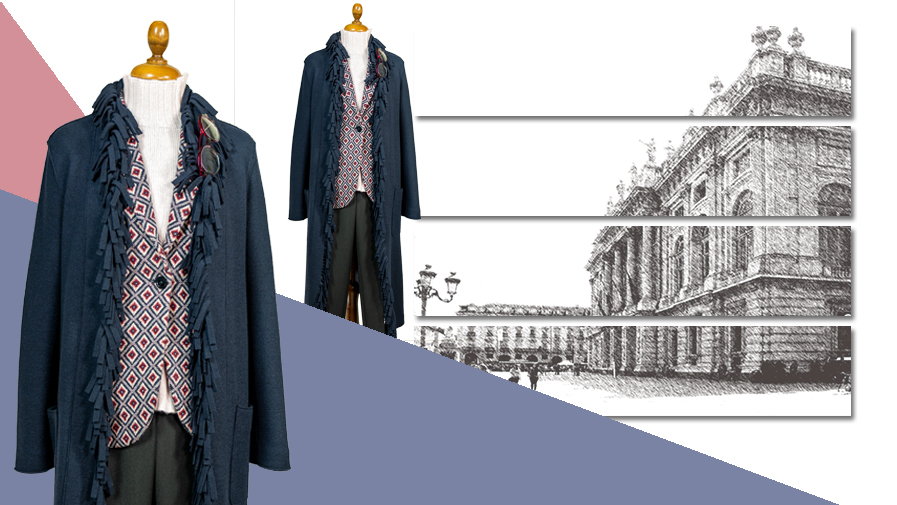Rizzi Autunno 2022: Cappotto con frange, Rosso35